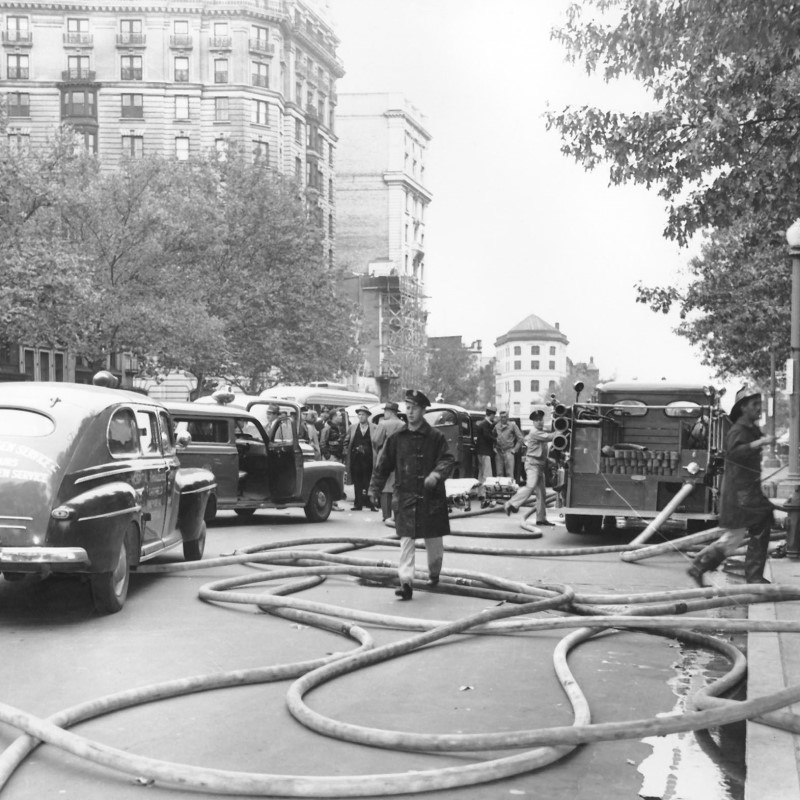 Historical Photo of the Pennsylvania Avenue Post Office Fire in 1949